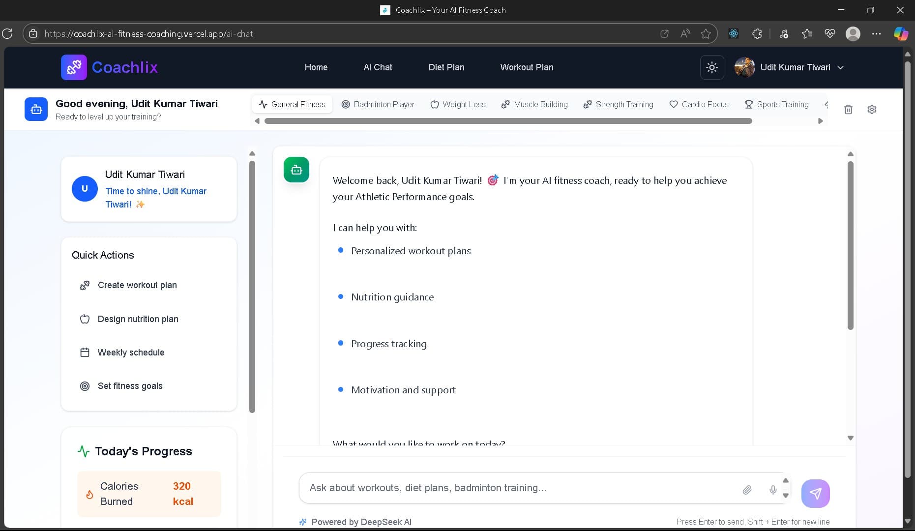 Coachlix AI Fitness Coaching
