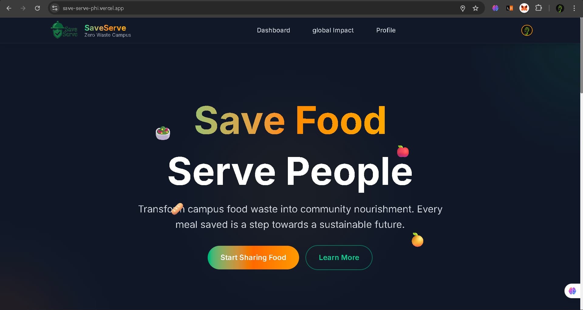 SaveServe - Food Redistribution Platform